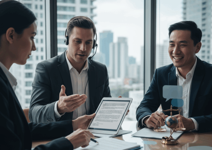 a picture showing partnership between law firms and translation agencies